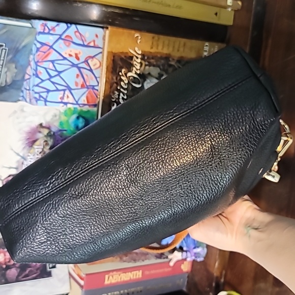 Valentina Black Pebbled Leather Convertible Bag | Crossbody Clutch Shoulder Hand - Picture 9 of 12